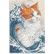 絵画 。壁掛け絵【かわいい猫たちが月亮船に乗って世界を旅する】 絵画 。壁掛け絵【かわいい猫たちが月亮船に乗って世界を旅する】